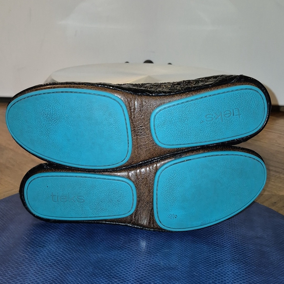 Tieks by Gavrieli Obsidian Black Crackle Women's Flats sz. 8 (#1732)VGC. - Picture 11 of 16